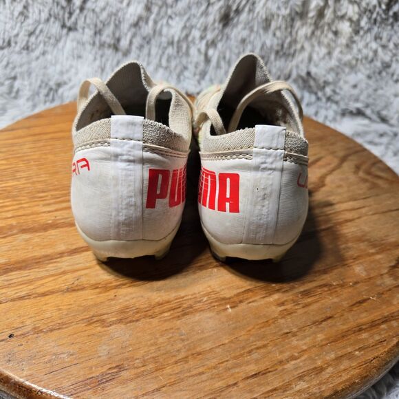 PUMA ULTRA 3.2 Little Kid Size 1C White-Red Blast-White Soccer Cleats 106360-06 - Picture 4 of 8